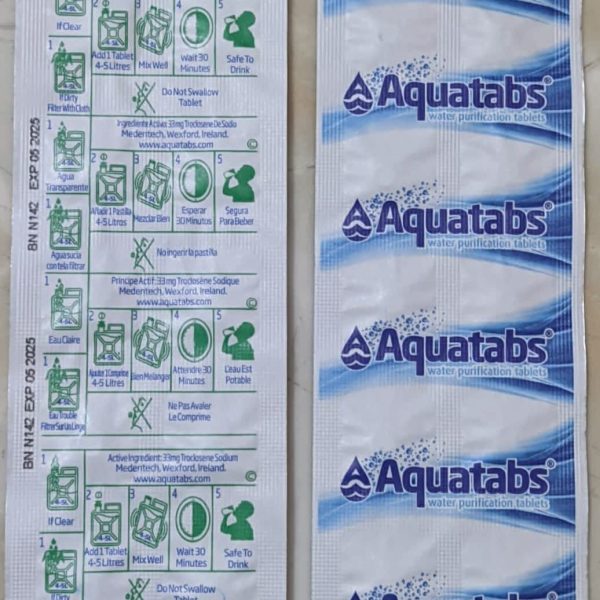 Water Purification Tablets Aquatabs 67mg 10 pcs