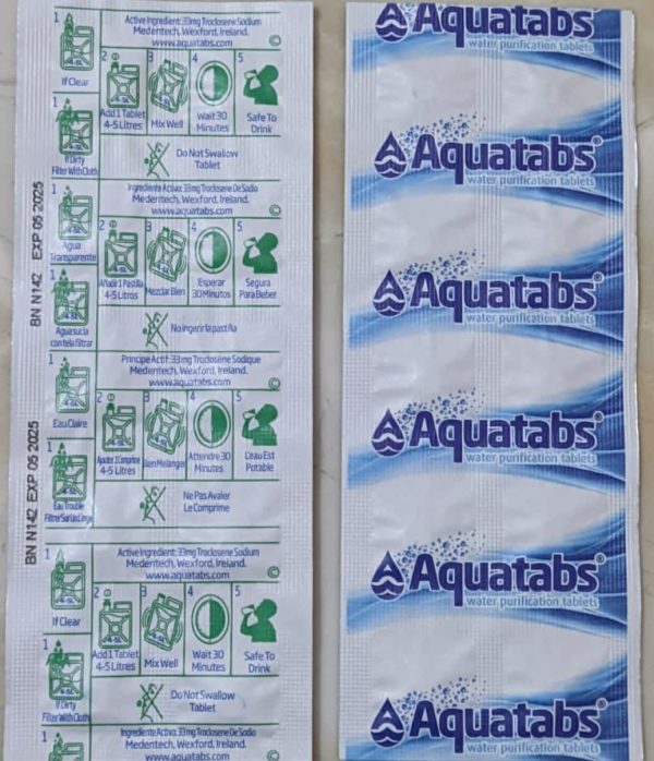 Water Purification Tablets Aquatabs 67mg 10 pcs